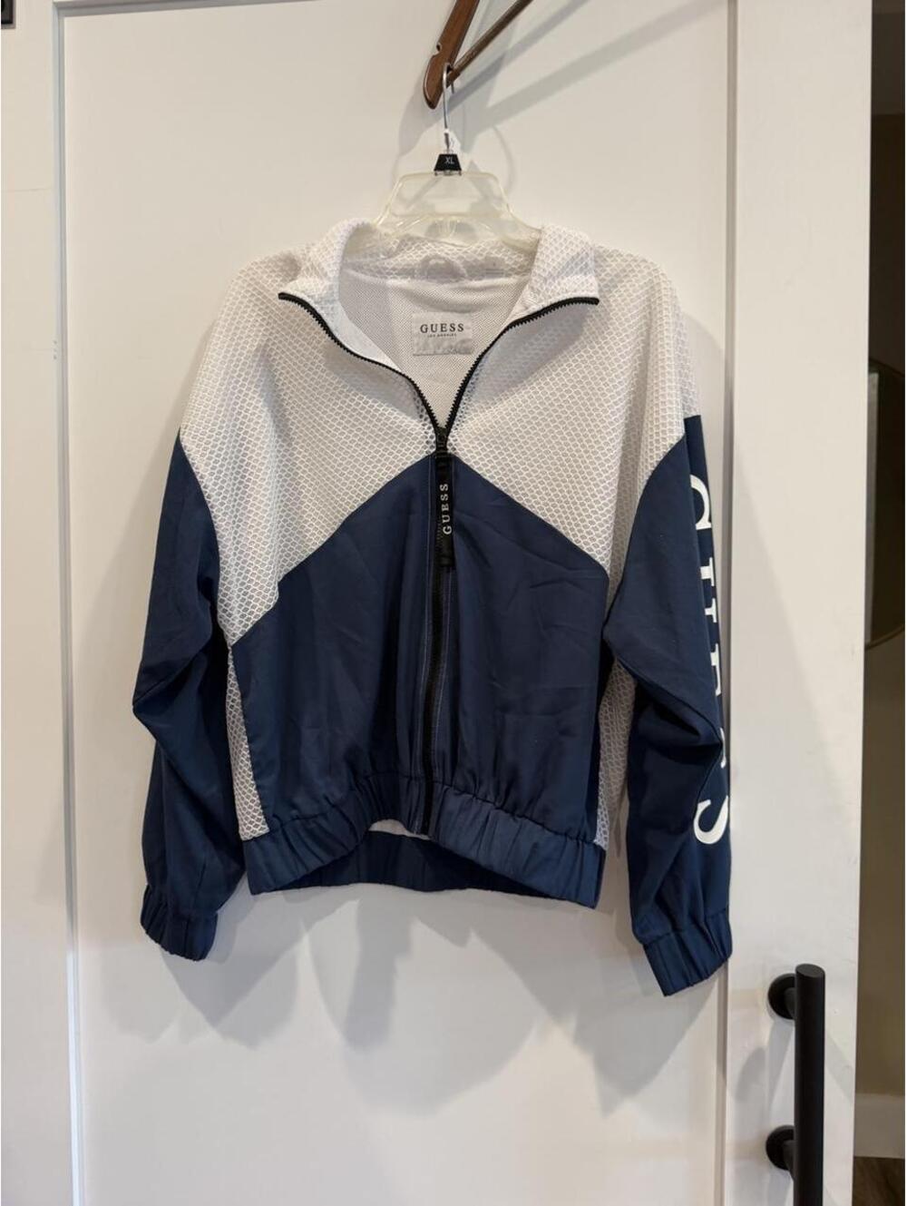 Guess Women's Blue and Navy Jacket